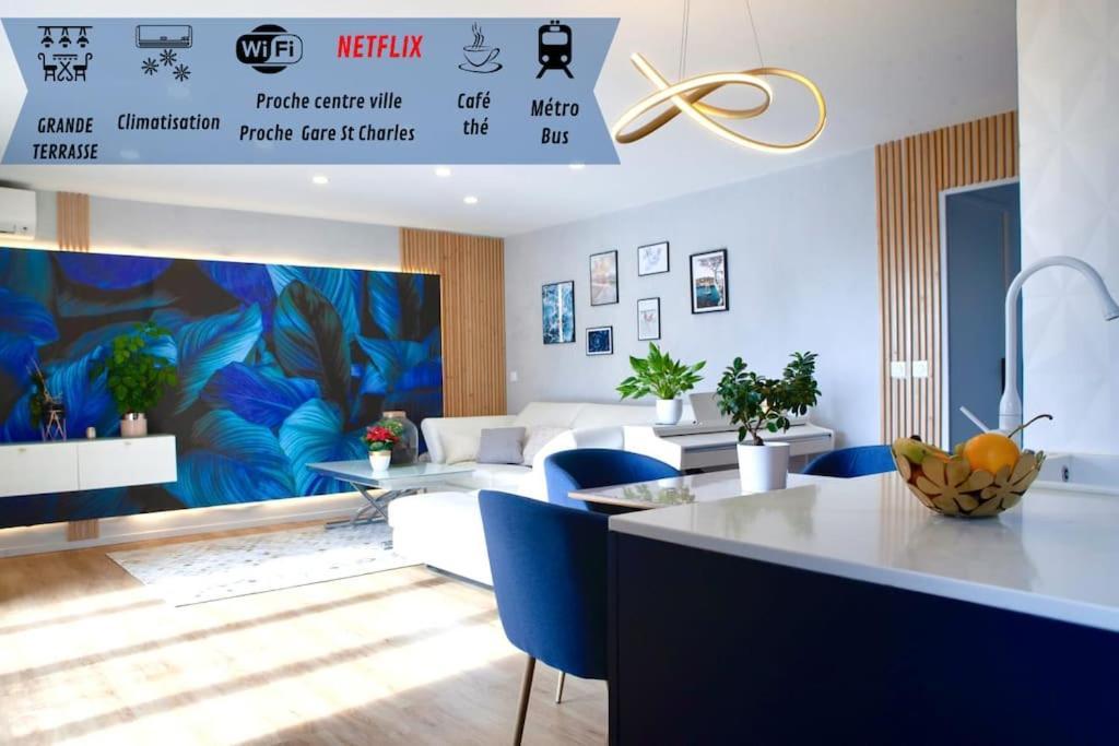 Ferienwohnung T3 Le Designer 4E-Terrasse-Climatisation & Netflix Marseilles Exterior foto